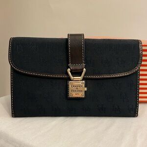 Dooney & Bourke Signature Jacquard Wallet with Push-button Clasp